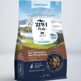 ZiwiPeak Beef with Southern Blue Whiting Recipe Steam & Dried Cat Food